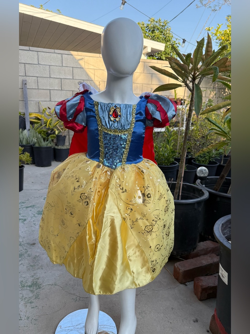 Disney Princess Dress Costume in Blue, Yellow, Red